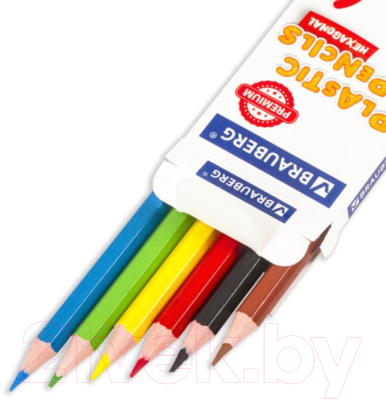 Набор цветных карандашей Brauberg Premium / 181665 (6цв)