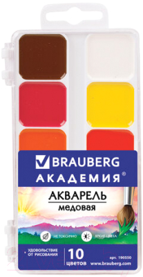 

Акварельные краски Brauberg, Ассорти, Академия / 190550