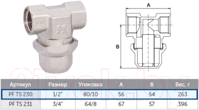 Магистральный фильтр Profactor Прямой PFTS230