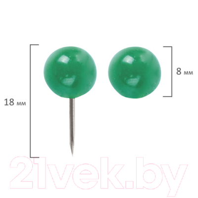 Кнопки канцелярские Brauberg 221550 (50шт)