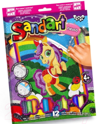 

Набор для творчества Danko Toys, Sand Art Фреска из песка. Принцесса Пони / SA-02-08