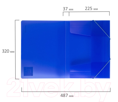 Папка для бумаг Brauberg Neon / 227463 (синий)