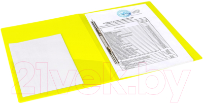 Папка для бумаг Brauberg Neon / 227465 (желтый)