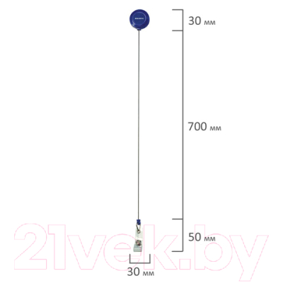 Держатель для бейджа Brauberg 235727