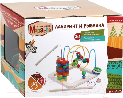 Развивающая игрушка Mapacha Лабиринт большой 2 в 1. Рыбалка и лабиринт / 76823