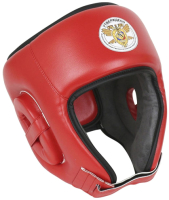 Боксерский шлем RuscoSport Pro С усилением (XL, красный) - 