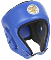 Боксерский шлем RuscoSport Pro С усилением (L, синий) - 