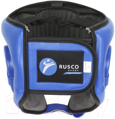 Боксерский шлем RuscoSport Pro С усилением (M, синий)