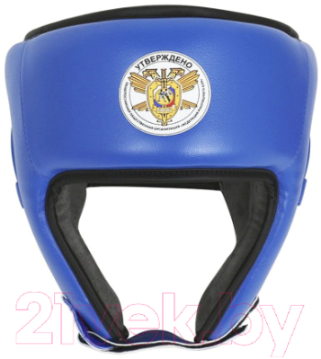 Боксерский шлем RuscoSport Pro С усилением (XS, синий)