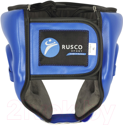 Боксерский шлем RuscoSport С усилением (XL, синий)