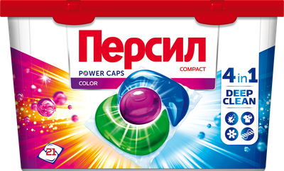 Капсулы для стирки Персил Power Caps 4в1 Color (21шт) - 