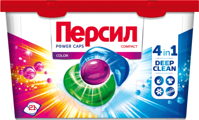 Капсулы для стирки Персил Power Caps 4в1 Color (21шт)
