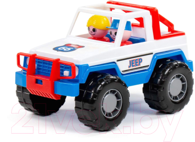 Автомобиль игрушечный Полесье Джип сафари / 90331 (белый/синий)