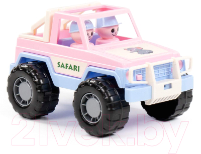 Автомобиль игрушечный Полесье Джип сафари / 90218 (розовый)