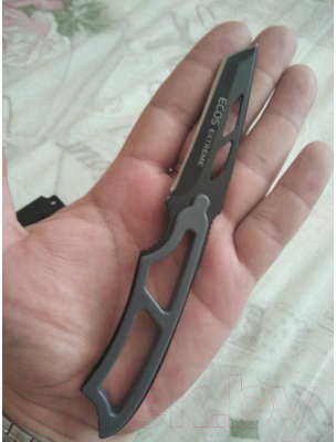 Нож туристический ECOS EX-SW-B01GR / 325125 (серый, со свистком)