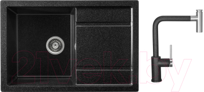 

Мойка кухонная Gerhans, В27 + смеситель W6055-22 SUS304