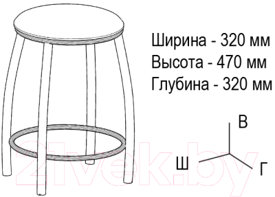 Табурет ВВР Премиум (белый/экокожа шоколад)