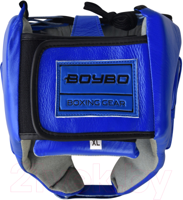 Шлем для карате BoyBo Кожа (L, синий)