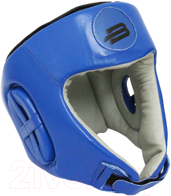 Шлем для карате BoyBo Кожа (M, синий)