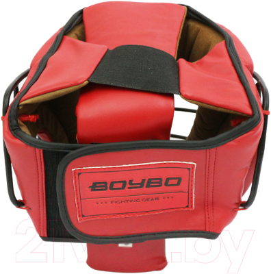 Боксерский шлем BoyBo Flexy с металлической решеткой (L, красный)