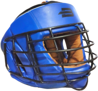 Боксерский шлем BoyBo Flexy с металлической решеткой (S, синий) - 