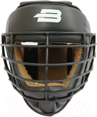 Боксерский шлем BoyBo Flexy с металлической решеткой (M, черный)