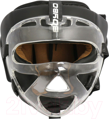Боксерский шлем BoyBo Flexy с пластиковым забралом (XL, черный)