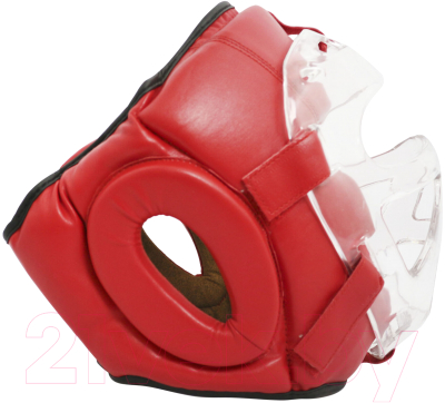 Боксерский шлем BoyBo Flexy с пластиковым забралом (M, красный)
