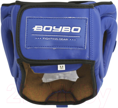 Боксерский шлем BoyBo Flexy с пластиковым забралом (L, синий)