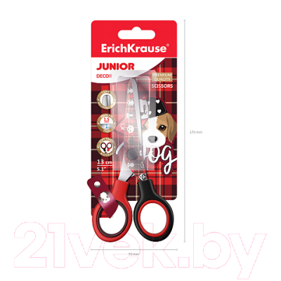 Изображение товара Ножницы канцелярские Erich Krause Junior Decor Cute Dog / 53216
