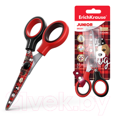 Изображение товара Ножницы канцелярские Erich Krause Junior Decor Cute Dog / 53216