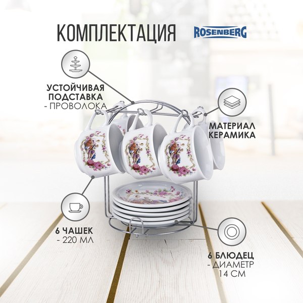 Набор для чая/кофе Rosenberg R-115131 (13шт)