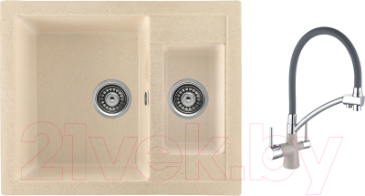 

Мойка кухонная Gerhans, C01 + смеситель W4855-20-9