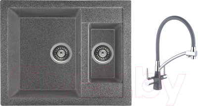 

Мойка кухонная Gerhans, C01 + смеситель W4855-24-9