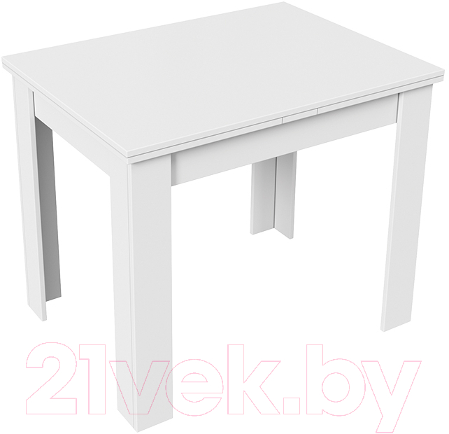 Обеденный стол ТриЯ Промо тип 3 (белый/белый)