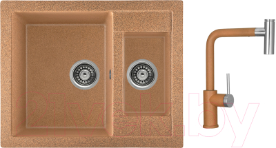 

Мойка кухонная Gerhans, С01 + смеситель W6055-23 SUS304