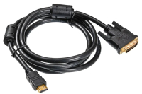 Кабель Buro HDMI-19M-DVI-D-1.8M (1.8м, черный) - 