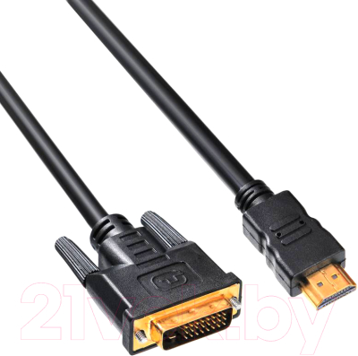 Кабель Buro HDMI-19M-DVI-D-10M (10м, черный)