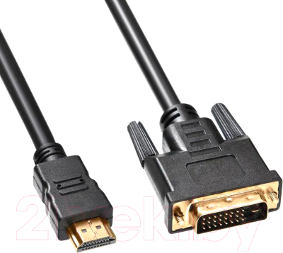 Кабель Buro HDMI-19M-DVI-D-5M (5м, черный)