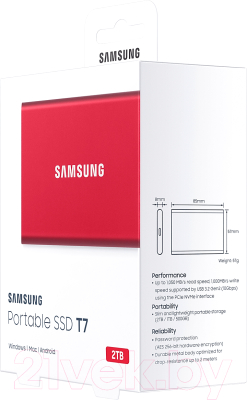 Внешний жесткий диск Samsung T7 2TB (MU-PC2T0R/WW)