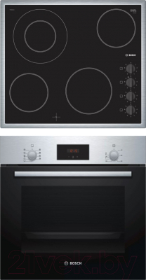 

Комплект встраиваемой техники Bosch, HBF114ER0R + PKF645CA1E