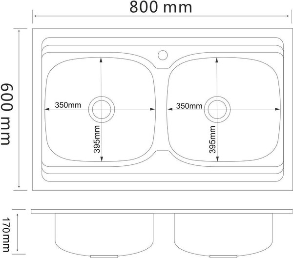 Купить Мойка кухонная РМС MG6-8060-2 в Борисове