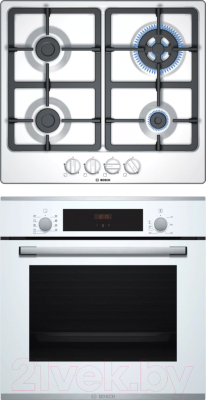 

Комплект встраиваемой техники Bosch, HBF234EW0R + PGH6B2B90R