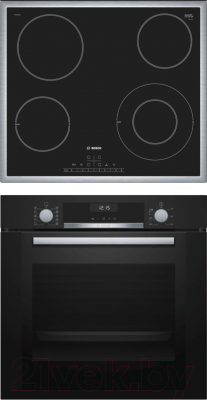

Комплект встраиваемой техники Bosch, HBG337YB0R + PKF645FP1