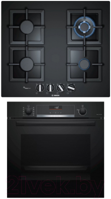 

Комплект встраиваемой техники Bosch, HBG516BB0R + PPH6A6B20R