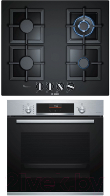 

Комплект встраиваемой техники Bosch, HBG516BS0R + PPH6A6B20R