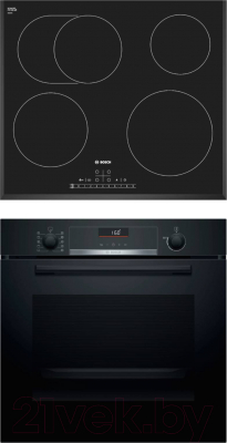 

Комплект встраиваемой техники Bosch, HBG536HB0R + PKB651F17