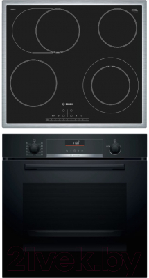 

Комплект встраиваемой техники Bosch, HBG536HB0R + PKN645F17R