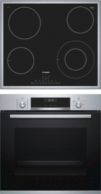 

Комплект встраиваемой техники Bosch, HBG537NS0R + PKF645FP1