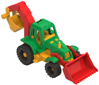 Трактор игрушечный Нордпласт Ижора с грейдером и ковшом / 152 - 